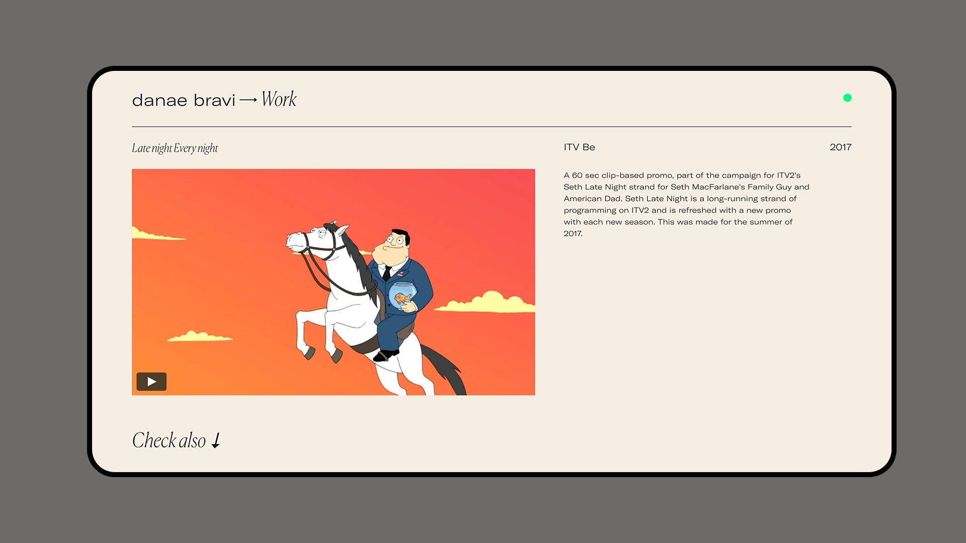 Danae Bravi website design and development